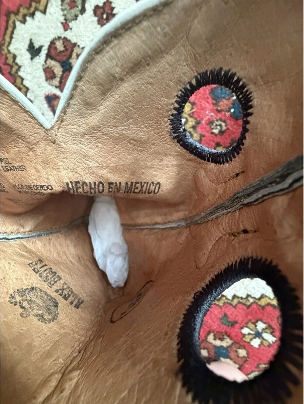 Alex Boots Genuine Leather Cowboy Boots Made In Mexico Size U.S. Mens 8
